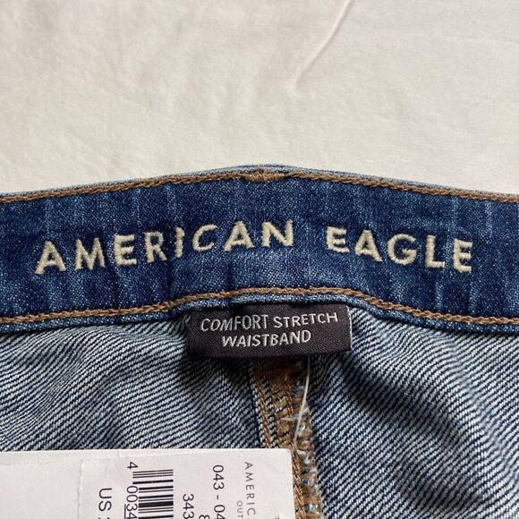 American Eagle BWT Comfort Stretch Waistband Mom Jean Distressed 35W 20 Long - Picture 6 of 9